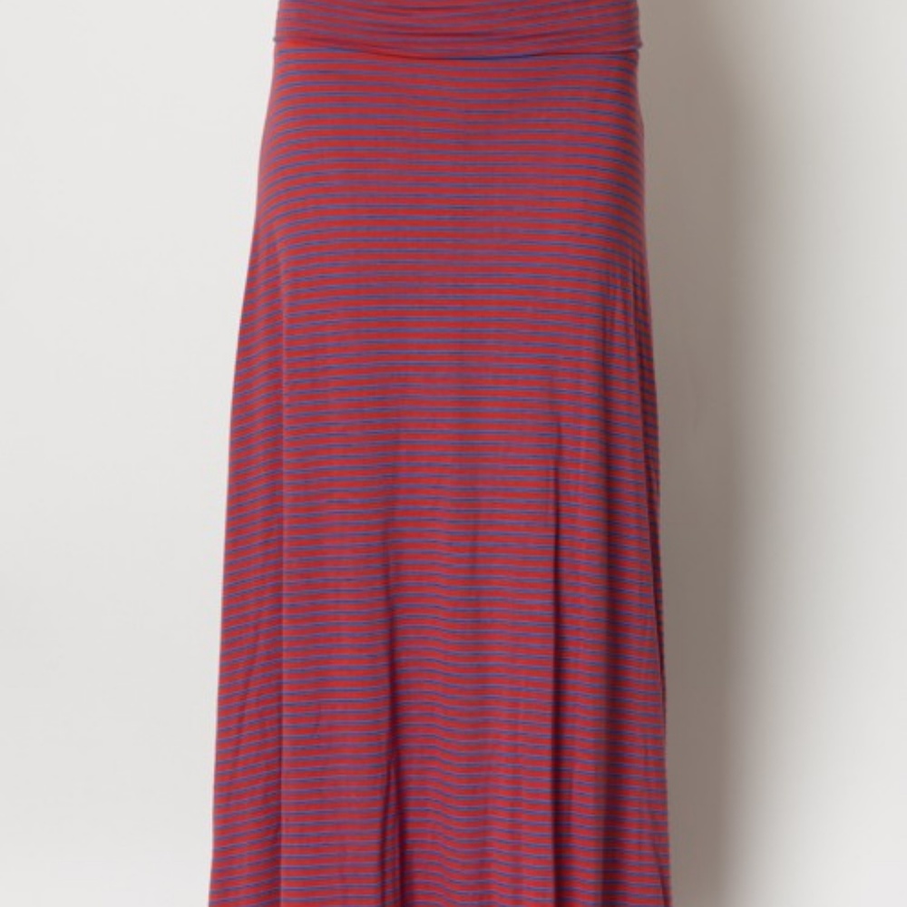 Pink stripped maxi skirt